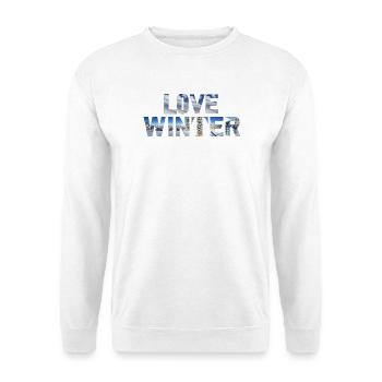 Love Winter - Skiing Winter Sports - Unisex Pullover - Weiß - Vorne