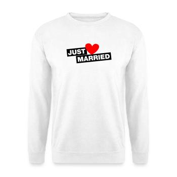Just Married - pour les jeunes et les vieux couples mariés - Sweat-shirt Unisexe - blanc - Devant