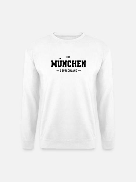 089 Muenchen Deutschland - Unisex Pullover - Weiß