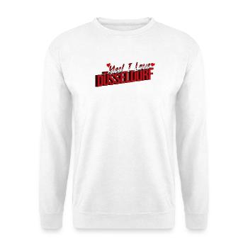 Yes! I Love Düsseldorf – Heimatliebe Design - Unisex Pullover - Weiß - Vorne