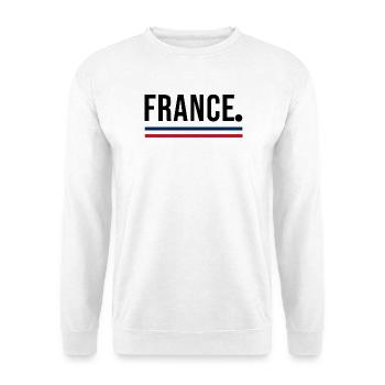 France – Minimal Streetwear Shirt - Unisex Pullover - Weiß - Vorne