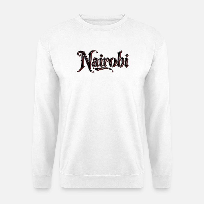 Naïrobi Stadtname im Gothic-Stil - Unisex Pullover - Weiß