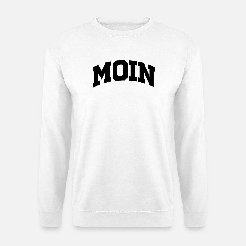 MOIN – Norddeutsch im College-Style - Unisex Pullover - Weiß
