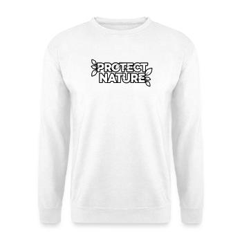 Protect Nature | Environmental Protection Statement Vector - Unisex Sweatshirt - white - Front