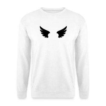 Engel Piktogramm | Schutzengel & Glaube Symbol - Unisex Pullover - Weiß - Vorne