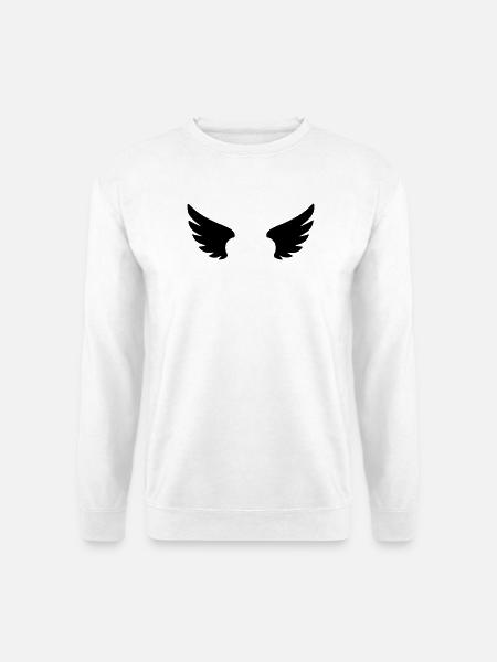 Engel Piktogramm | Schutzengel & Glaube Symbol - Unisex Pullover - Weiß
