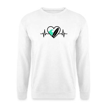 Surf Cœur Vague Plage Liberté - Sweat-shirt Unisexe - blanc - Devant