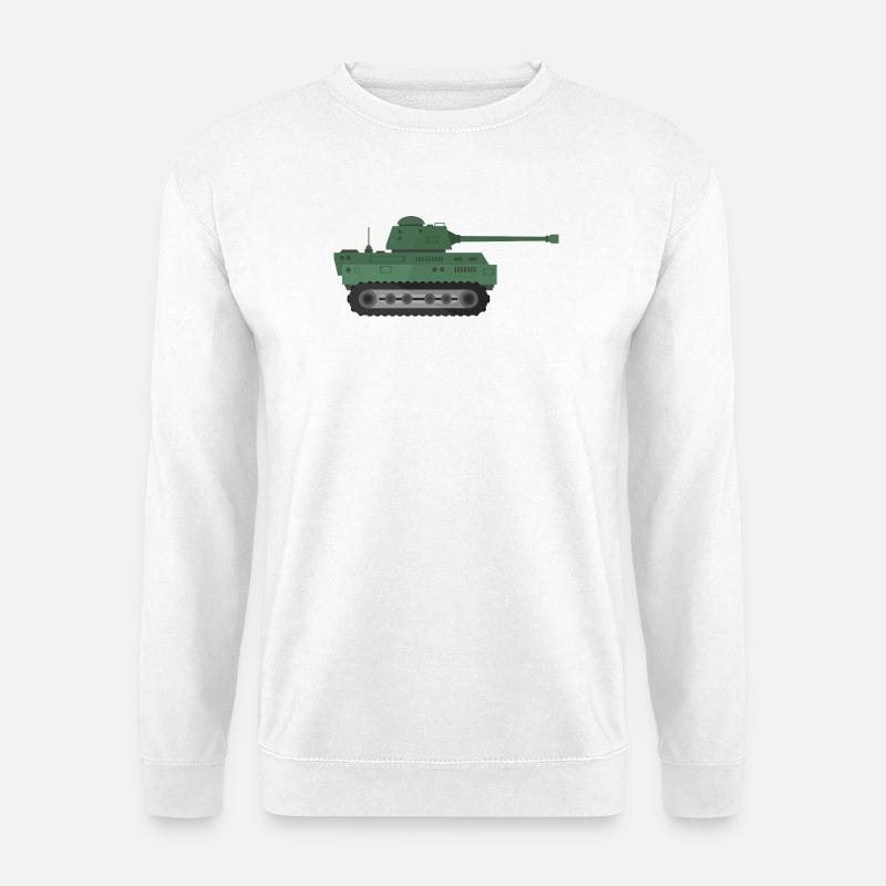 Militärpanzer - Unisex Pullover - Weiß