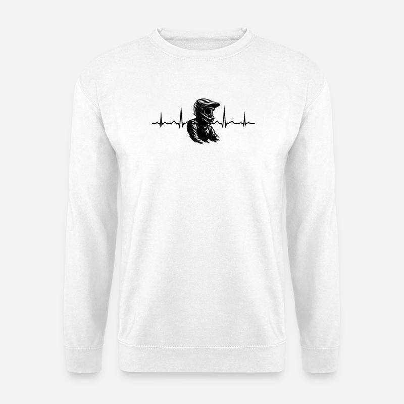 Coole Motocross Inspiration - Unisex Pullover - Weiß