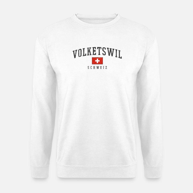 Volketswill Schweiz Flag - Unisex Pullover - Weiß
