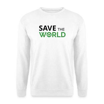 Save the world - Unisex Sweatshirt - white - Front