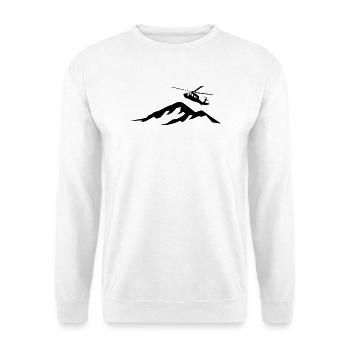 Helikopter Berge Berg - Unisex Pullover - Weiß - Vorne