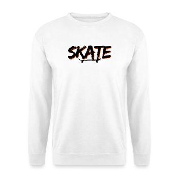 Skate Bold Graffiti Design - Unisex Pullover - Weiß - Vorne