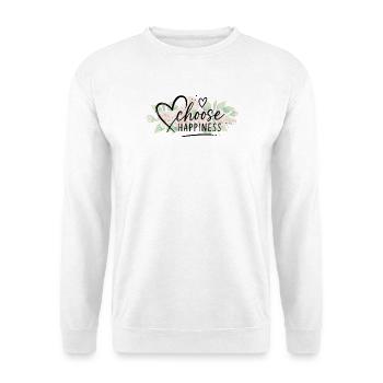 Choisissez des fleurs porte-bonheur - Sweat-shirt Unisexe - blanc - Devant