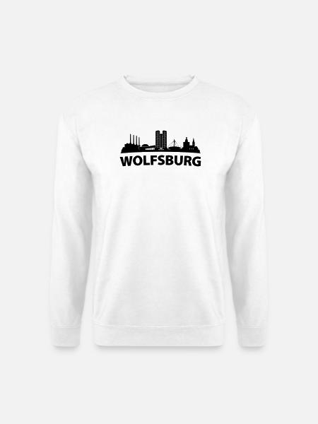 Wolfsburg Skyline - Unisex Pullover - Weiß