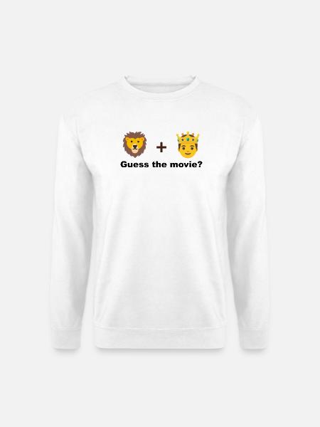 Löwenkönig königliches Tiermotiv - Unisex Pullover - Weiß