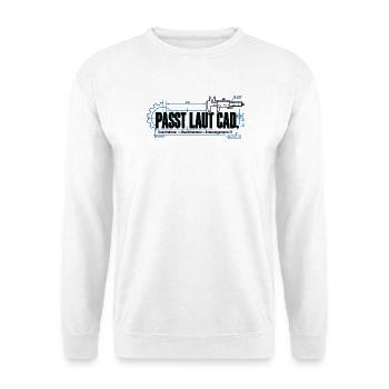 Passt laut CAD - Unisex Pullover - Weiß - Vorne - Alina (178cm) & Michal (187cm)