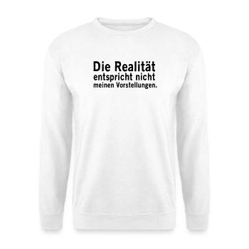 Vorstellung - Unisex Pullover - Weiß - Vorne - Alina (178cm) & Michal (187cm)