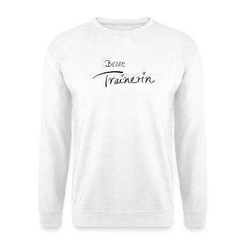 Beste Trainerin - Unisex Pullover - Weiß - Vorne