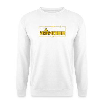 STRIPPENZIEHER - Unisex Pullover - Weiß - Vorne - Alina (178cm) & Michal (187cm)