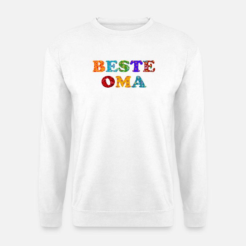 Beste Oma - auf der ganzen Welt - Danke Geschenk - Unisex Pullover - Weiß
