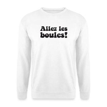 3 Boulekugeln für Bouler Boulekugel Petanque Boule - Unisex Pullover - Weiß - Vorne