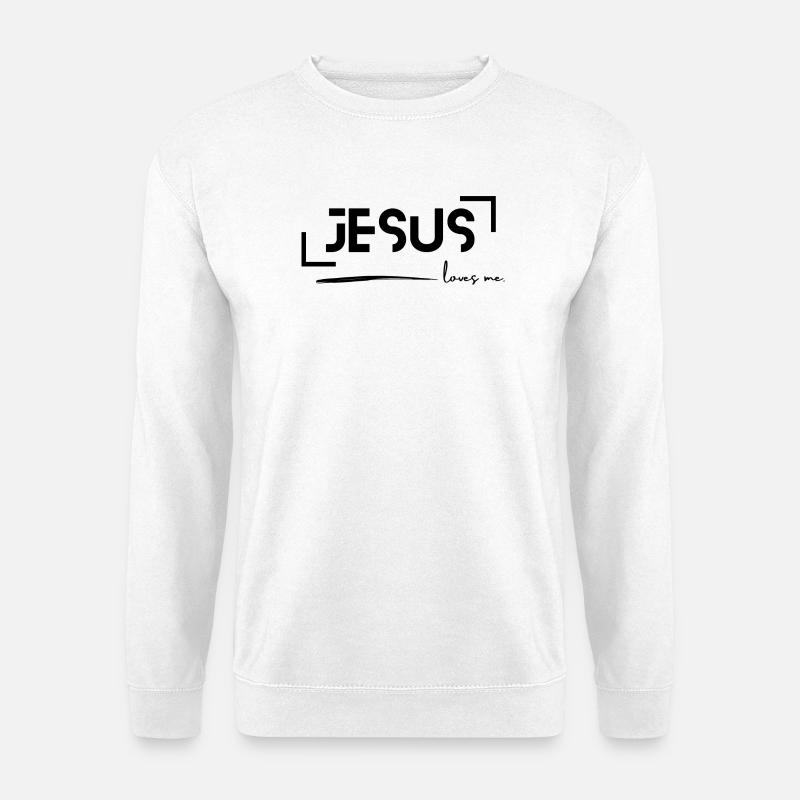 Jesus liebt mich - Unisex Pullover - Weiß