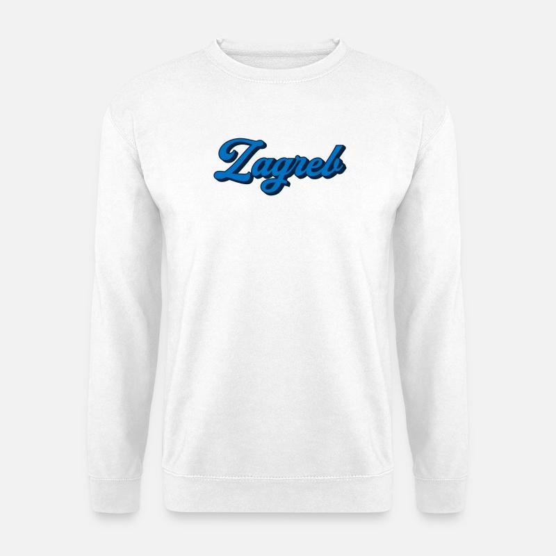 Zagreb Script Logo Style - Unisex Sweatshirt - white