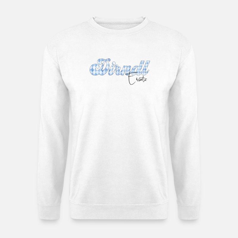 Dirndl Schrift Bayern Muster - Unisex Pullover - Weiß
