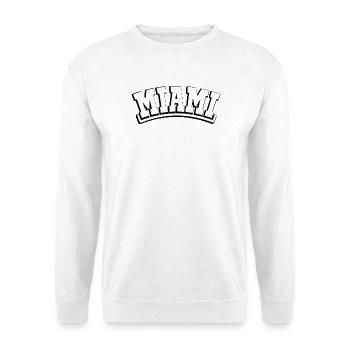 MIAMI Schriftzug USA Florida - Unisex Pullover - Weiß - Vorne