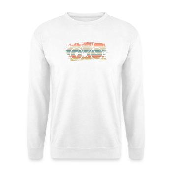 Rainbow Striped Bicycle - Unisex Sweatshirt - white - Front