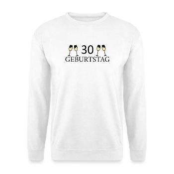 30e anniversaire 30 ans - Sweat-shirt Unisexe - blanc - Devant