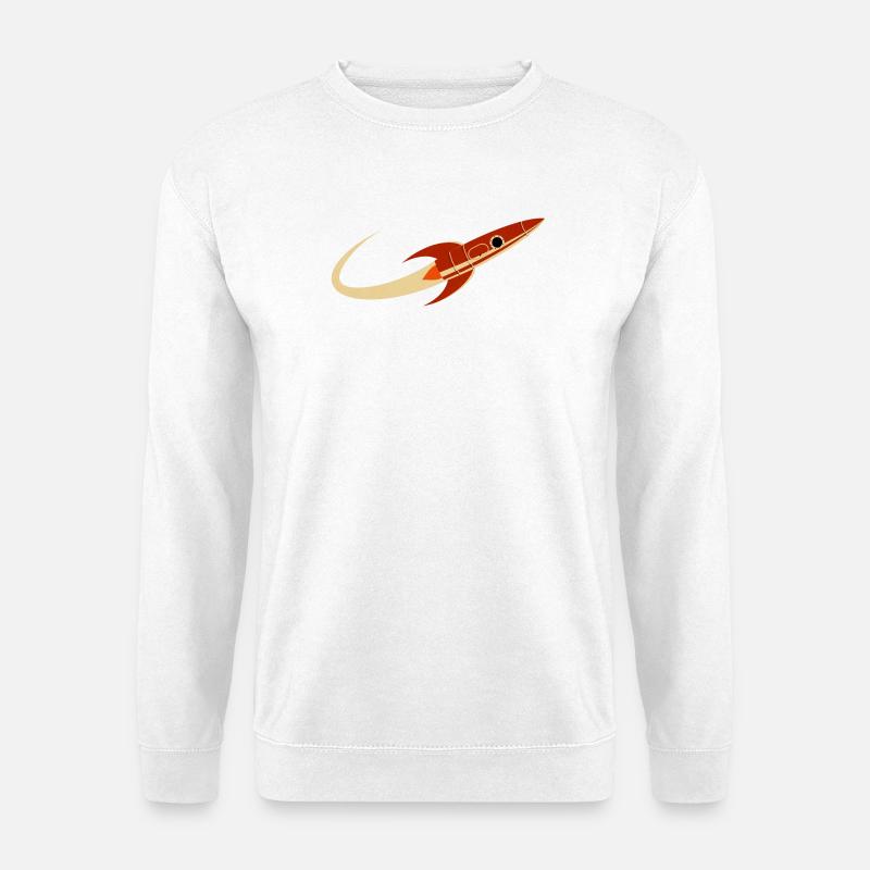 Fusée spatiale rouge - Sweat-shirt Unisexe - blanc