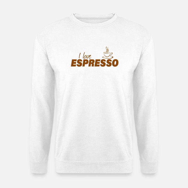 I LOVE ESPRESSO - Unisex Pullover - Weiß