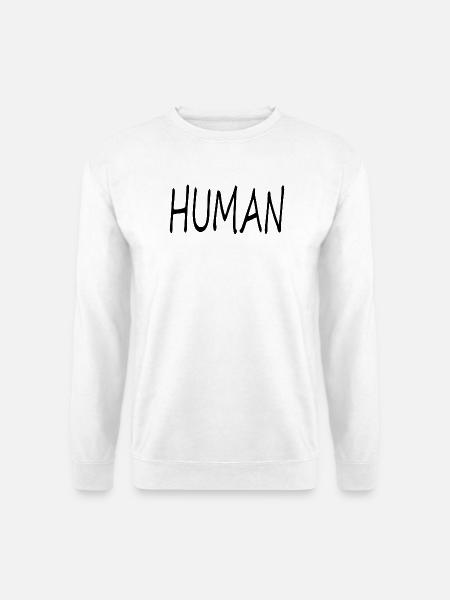 Schriftzug Human LGBT - Unisex Pullover - Weiß