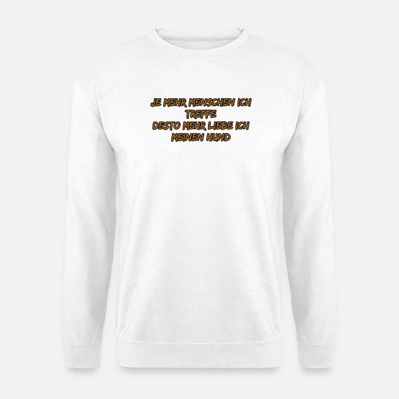 Mehr Menschen, Mehr Hundeliebe - Unisex Pullover - Weiß