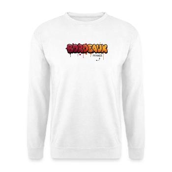 Bordeaux Graffiti Stadtlogo - Unisex Pullover - Weiß - Vorne