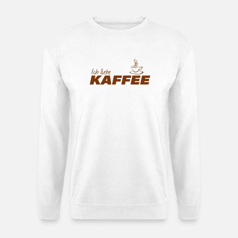 ICH LIEBE KAFFEE - Unisex Pullover - Weiß