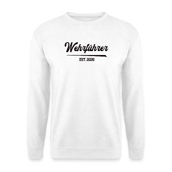 Chef des pompiers 2026 Grade Pompiers volontaires - Sweat-shirt Unisexe - blanc - Devant