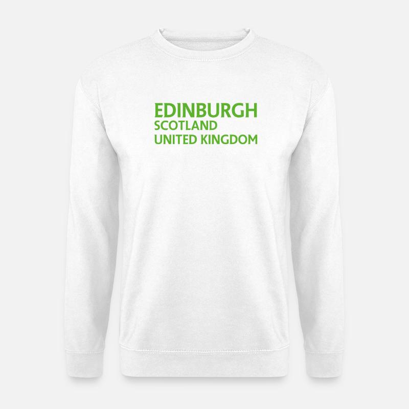 Edinburgh – Schottland Textdesign - Unisex Pullover - Weiß