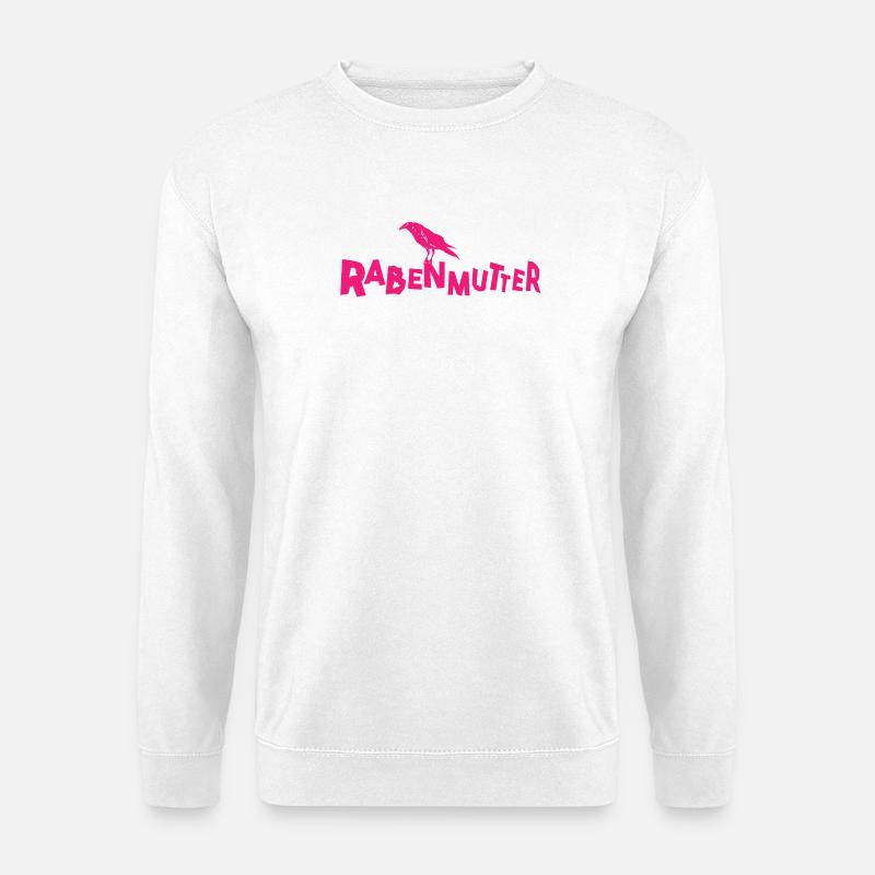 Rabenmutter - Mutter - Mama - Mami - Rabe - Unisex Pullover - Weiß
