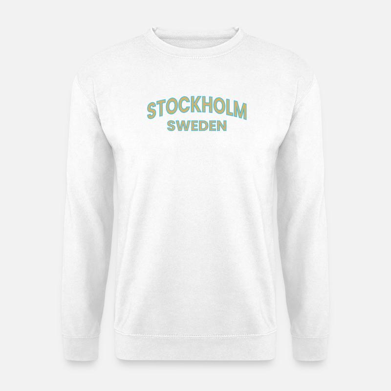 Stockholm – Schweden Textgestaltung - Unisex Pullover - Weiß