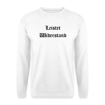 Leistet_wiederstand  - Unisex Pullover - Weiß - Vorne