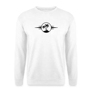 Island Palm Tree Icon - Unisex Sweatshirt - white - Front