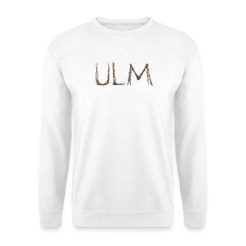 ULM lettering with twigs laid by the sparrow - Unisex Sweatshirt - white - Front