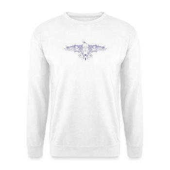 Digital Falcon – Modern Line Art in Blue - Unisex Sweatshirt - white - Front