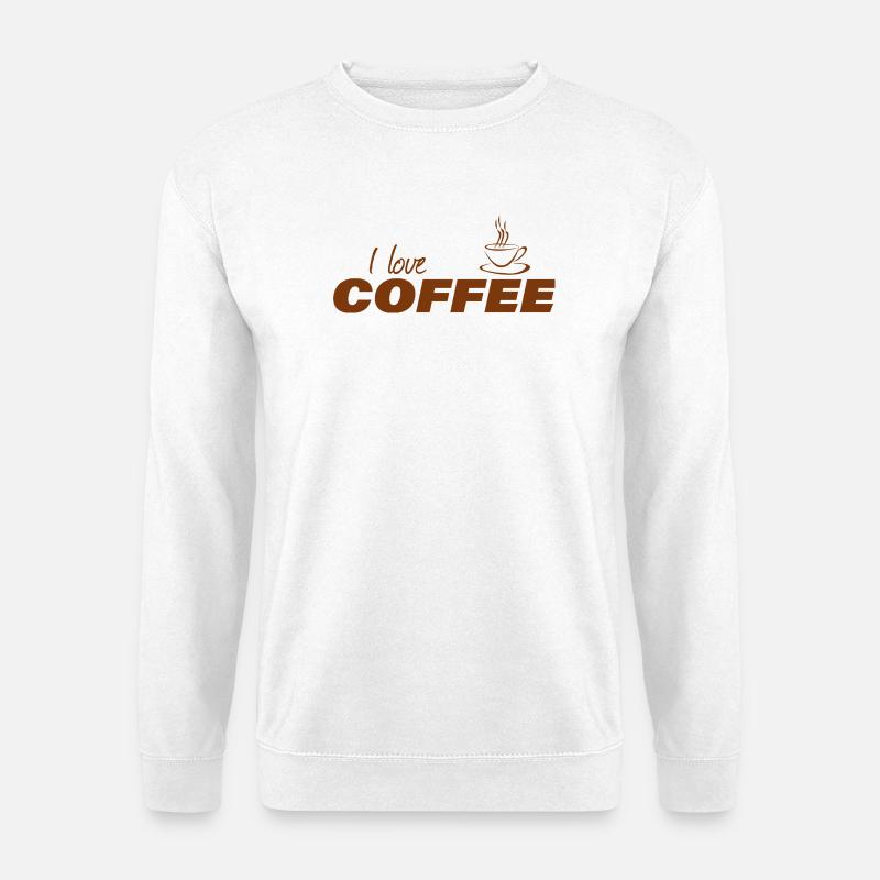 I LOVE COFFEE - Unisex Pullover - Weiß