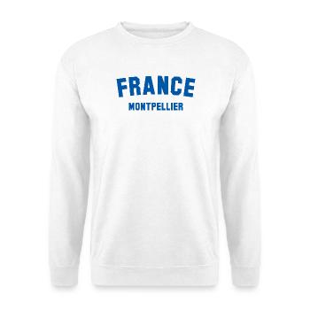 Montpellier, France, France - Sweat-shirt Unisexe - blanc - Devant
