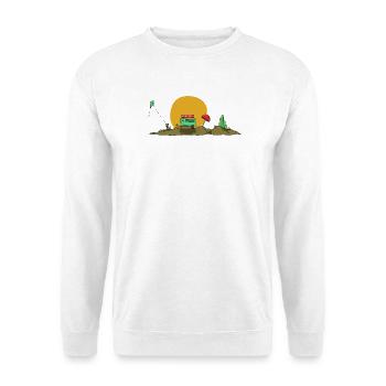 Sunny Summer Day Icecream Stand & Kite - Unisex Sweatshirt - white - Front