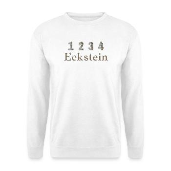 1,2,3,4 Eckstein - Wortschätze - vergessene Wörter - Unisex Pullover - Weiß - Vorne